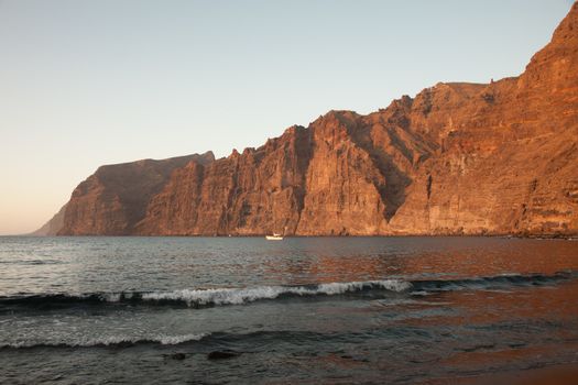 Rocky coast on tenerife east coast. Canary Island