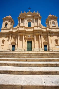 Baroque church San Francesco in Noto, Sicily