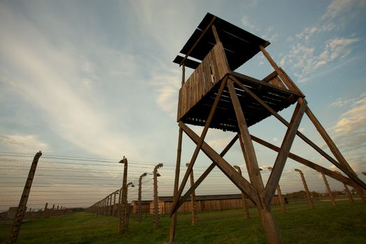 Mirador in Auschwitz Birkenau concentration camp