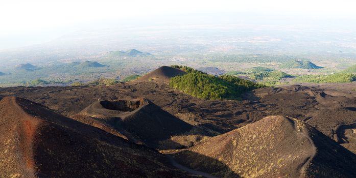 Old craters of previous Etna eruption