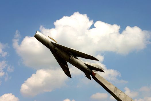 Plane in the sky of Kiev