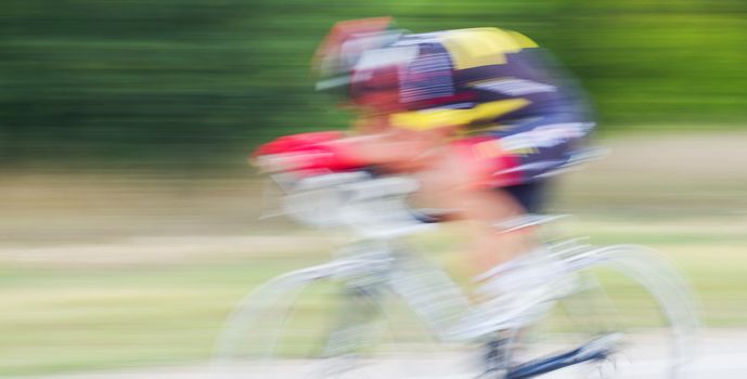 Bicycle Race,cyclist out of focus