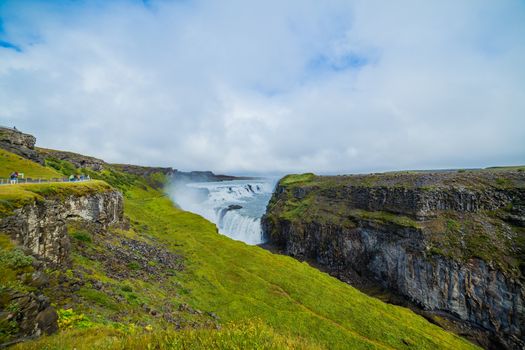 Gullfoss big and beauty waterfall in Iceland