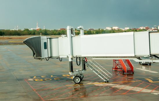 aerobridge at Udon Thani Airport  in thailand