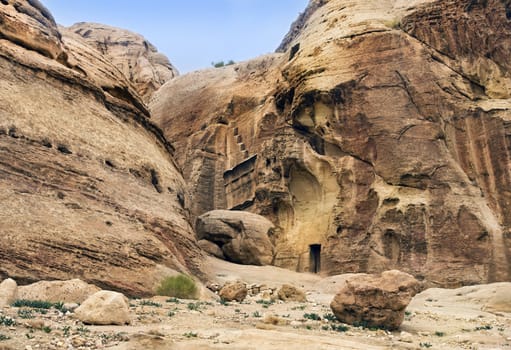 unique ancient nabbatean city of Petra in Jordan