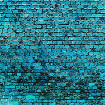 Blue wall tiles useful as a background