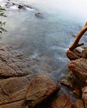 Rocky Shore Samet island , Rayong Thailand