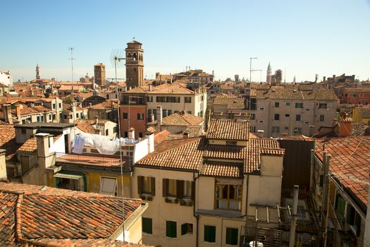 Roofs pf venetian houses in Venice