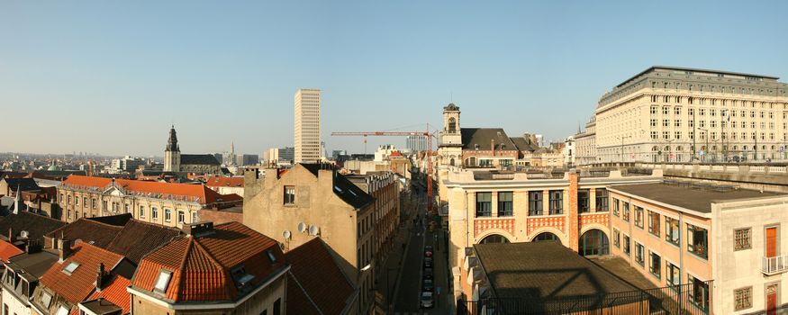 Architecture and panoramic view in Brussels