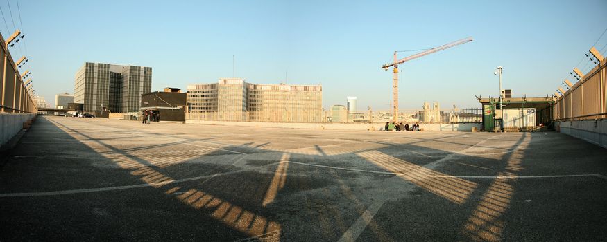 Architecture and panoramic view in Brussels