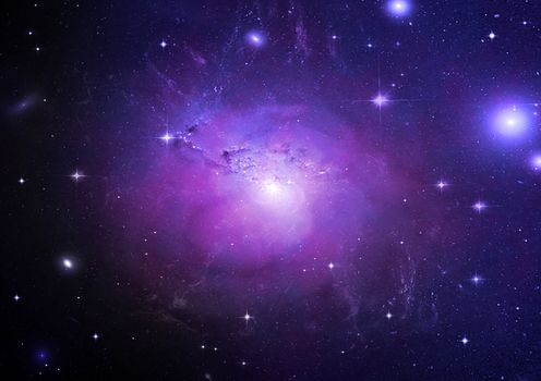 Far being shone nebula and star field against space. "Elements of this image furnished by NASA".