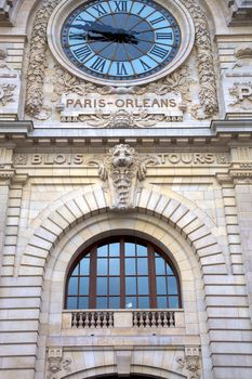 Detail of Musee D'Orsay from Seine, Paris