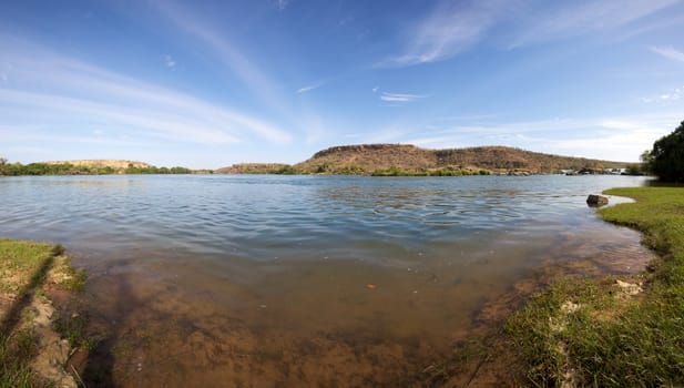 Panorama of the Gouina Falls on the river near Kayes in Senegal, 2011