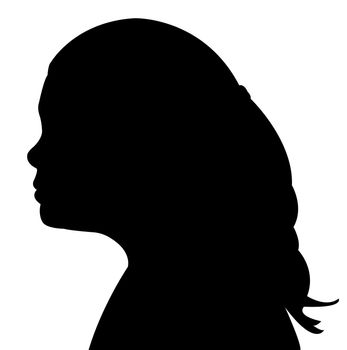 a child head silhouette vector