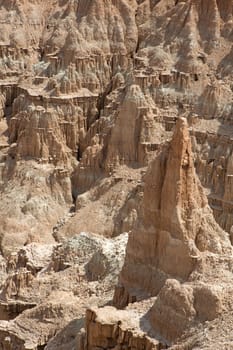 View of Cathedral Gorge State Park in Eastern Nevada