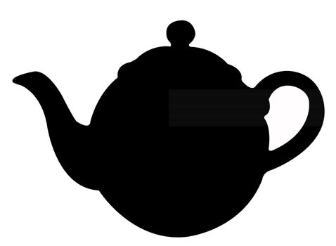 tea pot silhouette vector