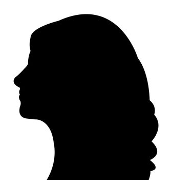 lady head silhouette vector