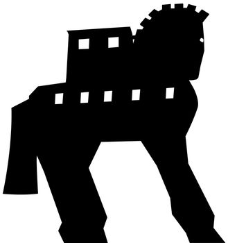 Trojan Horse silhouette vector