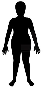 a 10 years old girl child body vector
