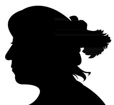 lady head silhouette vector