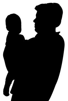 father and his baby portrait