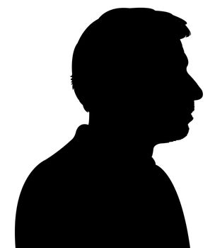 a man head silhouette vector