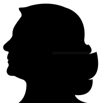 lady head silhouette vector