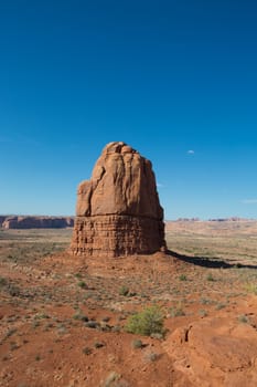 Panoratmic view of natural structures at arches national Park, Utah.