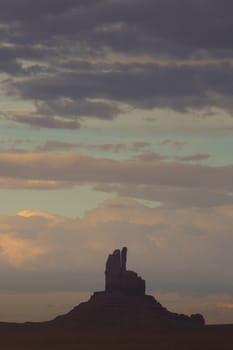 View of monument valley late afternoon