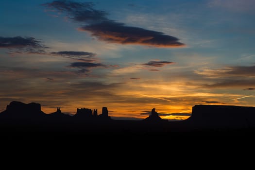 View of monument valley early in the morning
