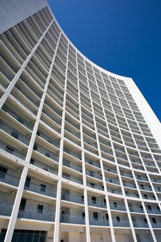 Modern Architecture in Miami with a blue sky