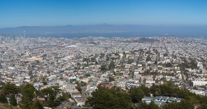 San Francisco, panoramic view of the Mission District