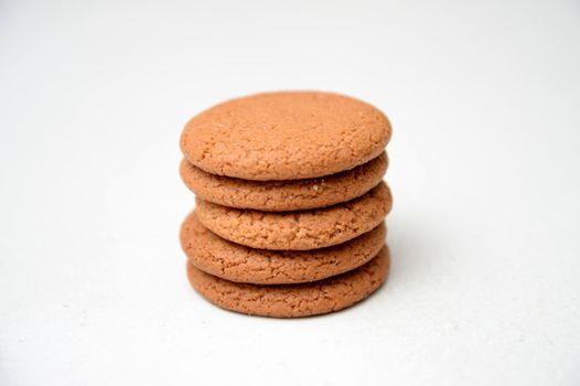 Ginger biscuits isolated against a white background