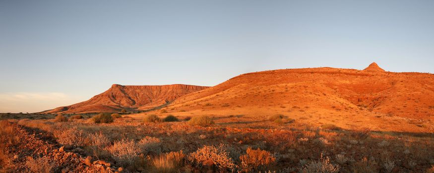 Desert view of the Brandberg National Park, Namibia.