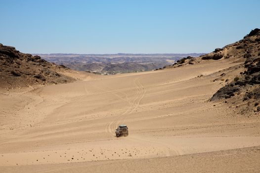 4x4 in the desert of Namibia - Kaokoland