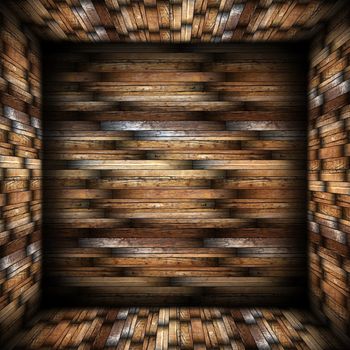 abstract design background wood finishing on walls and floor