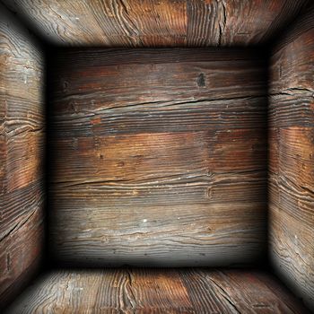 abstract rusty wood backdrop, empty interior for your design