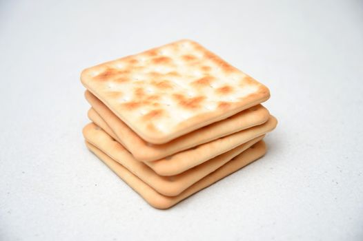 Cracker biscuits isolated on a kitchen bench