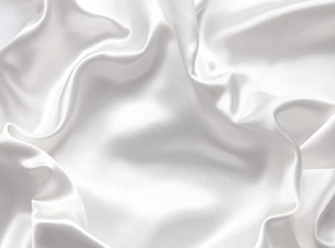 Smooth elegant white silk can use as wedding background 