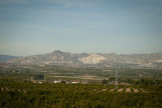 Spanish landscapes on a way from Valencia to Granada