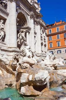 Fountain di Trevi - most famous fountain in Rome, Italy