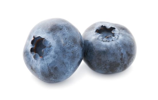Fresh blueberry or bilberry  isolated on white background