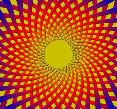 Colorful background of radial rays