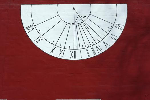 Ancient sundial in Novodevichy Convent, Moscow, Russia