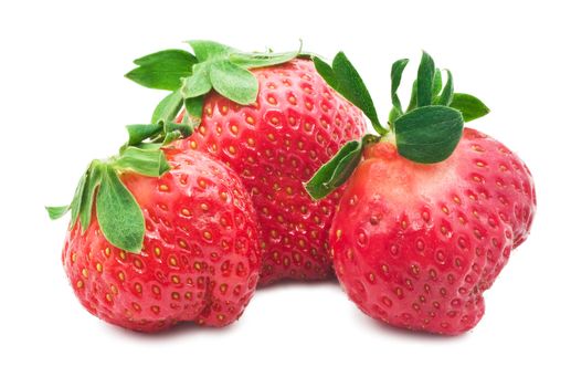 Fresh sweet strawberry isolated on white background
