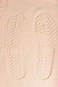 prints sandals dry fine sand