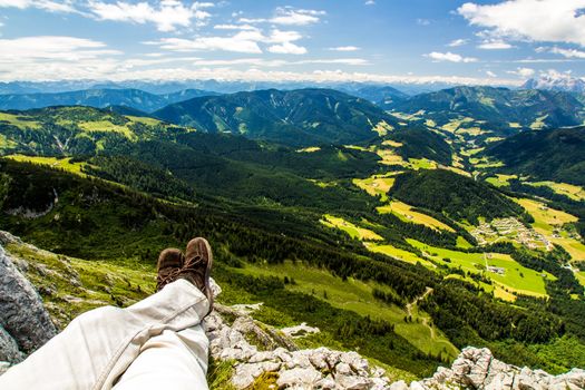 High european Alps panoramic very large view