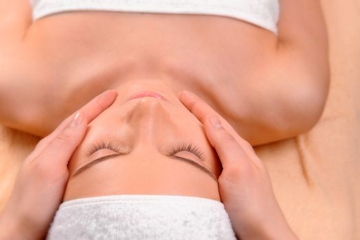 Healthcare treatment at the spa salon for a woman