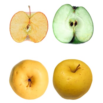 Many apples isolated over a white background