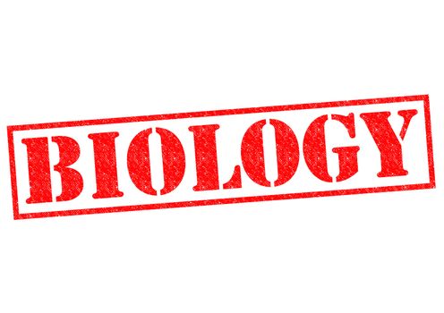 BIOLOGY red Rubber Stamp over a white background.